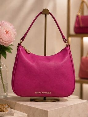 Juicy Couture Saffiano Pink
Leather Hobo Bag